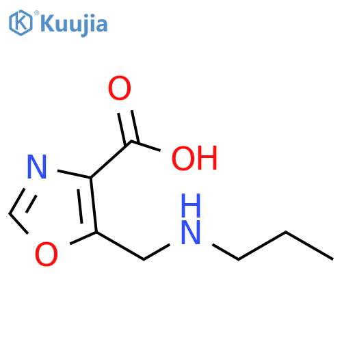 4-Oxazolecarboxylic acid, 5-[(propylamino)methyl]- structure