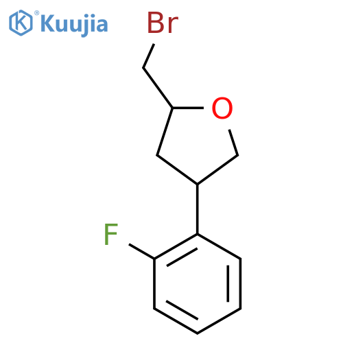 2-(Bromomethyl)-4-(2-fluorophenyl)oxolane structure