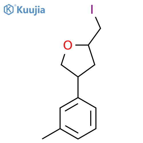 2-(Iodomethyl)-4-(3-methylphenyl)oxolane structure