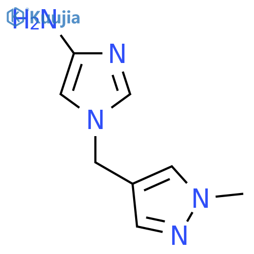 1-(1-methyl-1H-pyrazol-4-yl)methyl-1H-imidazol-4-amine structure