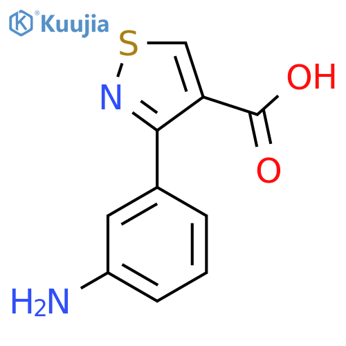 3-(3-Aminophenyl)-1,2-thiazole-4-carboxylic acid structure