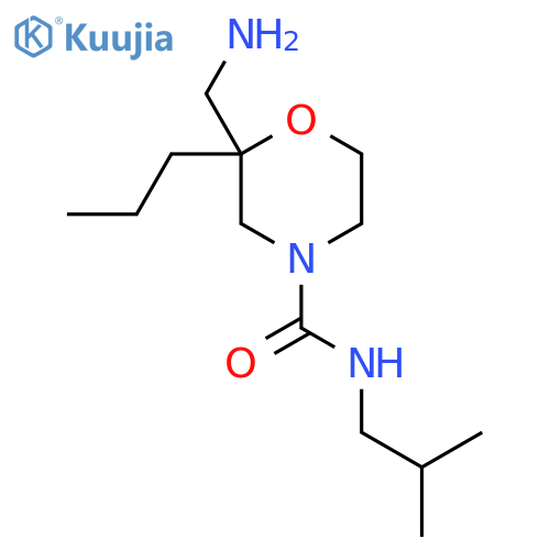 2-(aminomethyl)-N-(2-methylpropyl)-2-propylmorpholine-4-carboxamide structure