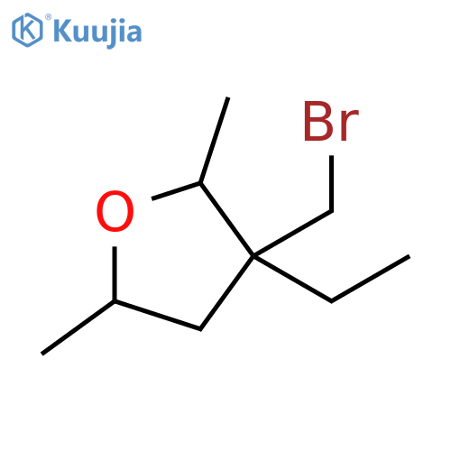 Furan, 3-(bromomethyl)-3-ethyltetrahydro-2,5-dimethyl- structure
