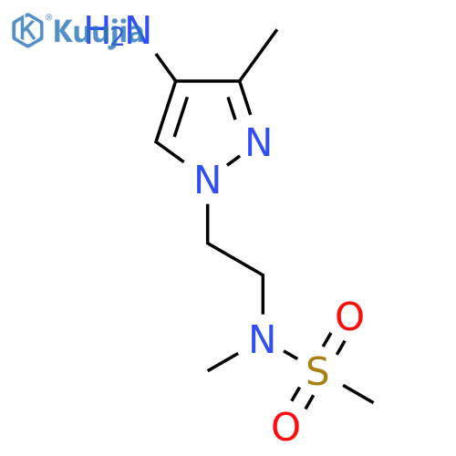 N-2-(4-amino-3-methyl-1H-pyrazol-1-yl)ethyl-N-methylmethanesulfonamide structure