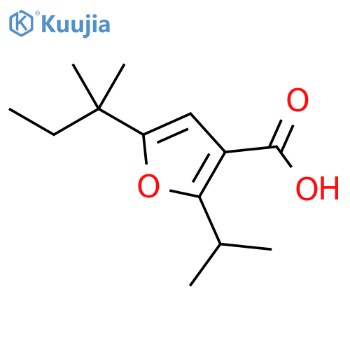 3-Furancarboxylic acid, 5-(1,1-dimethylpropyl)-2-(1-methylethyl)- structure
