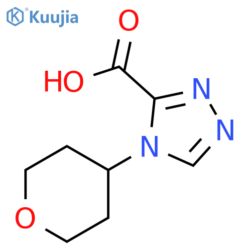 4H-1,2,4-Triazole-3-carboxylic acid, 4-(tetrahydro-2H-pyran-4-yl)- structure