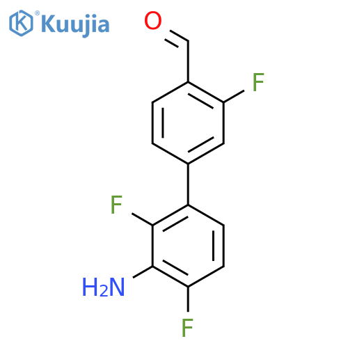 4-(3-Amino-2,4-difluorophenyl)-2-fluorobenzaldehyde structure