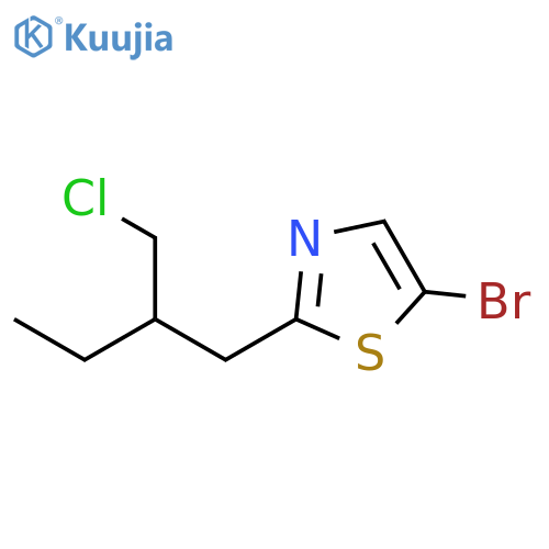 Thiazole, 5-bromo-2-[2-(chloromethyl)butyl]- structure