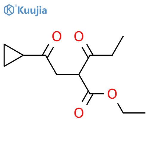 ethyl 2-(2-cyclopropyl-2-oxoethyl)-3-oxopentanoate structure