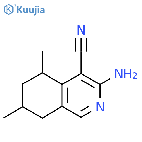 3-Amino-5,7-dimethyl-5,6,7,8-tetrahydroisoquinoline-4-carbonitrile structure