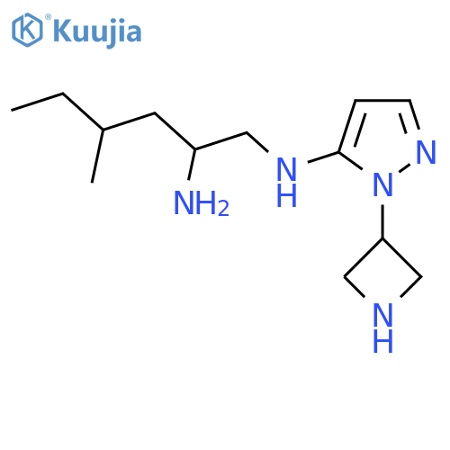 N1-1-(azetidin-3-yl)-1H-pyrazol-5-yl-4-methylhexane-1,2-diamine structure