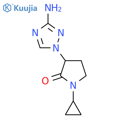 3-(3-amino-1H-1,2,4-triazol-1-yl)-1-cyclopropylpyrrolidin-2-one structure