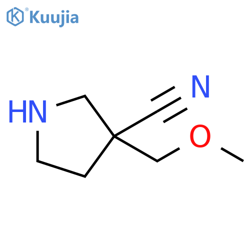 3-Pyrrolidinecarbonitrile, 3-(methoxymethyl) structure