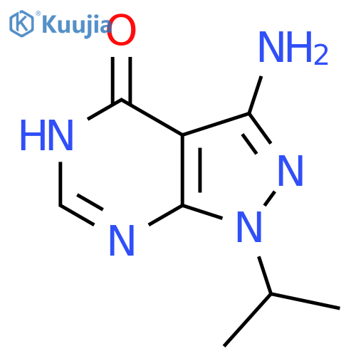 3-amino-1-(propan-2-yl)-1H,4H,5H-pyrazolo3,4-dpyrimidin-4-one structure