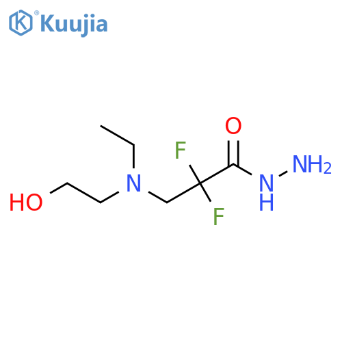3-[Ethyl(2-hydroxyethyl)amino]-2,2-difluoropropanehydrazide structure