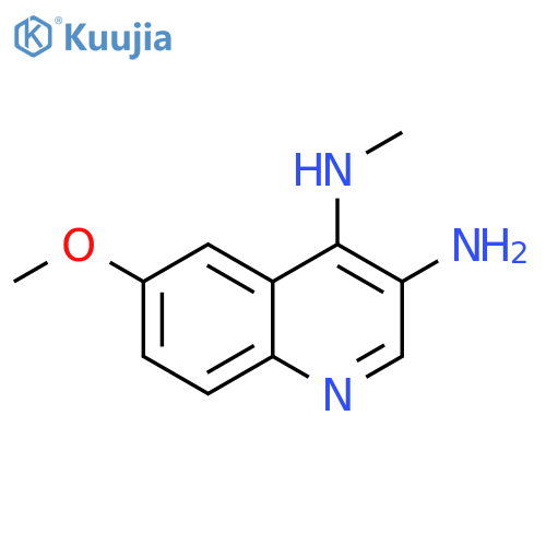 3,4-Quinolinediamine, 6-methoxy-N4-methyl- structure
