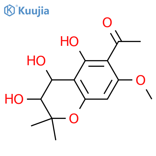 6-Acetyl-3,4-dihydro-2,2-dimethyl-2H-1-benzopyran-3,4,5,7-tetrol; (3RS,4SR)-form, 7-Me ether structure