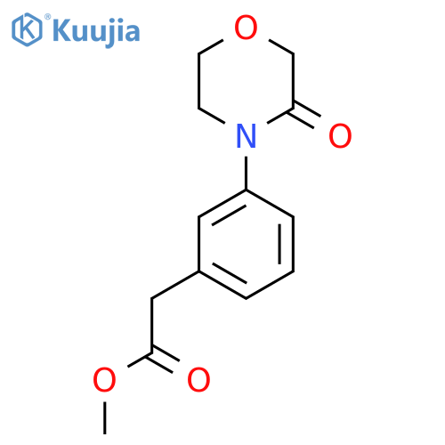 methyl 2-3-(3-oxomorpholin-4-yl)phenylacetate structure