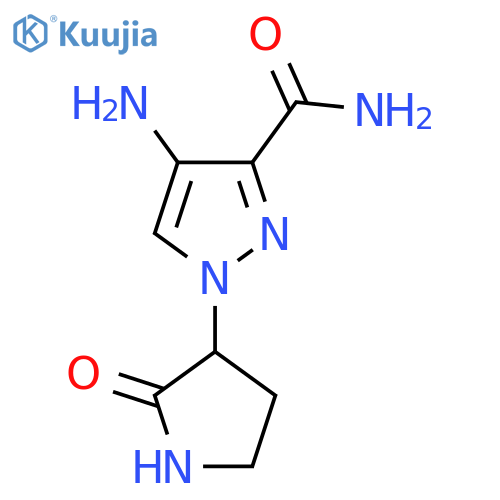 4-amino-1-(2-oxopyrrolidin-3-yl)-1H-pyrazole-3-carboxamide structure