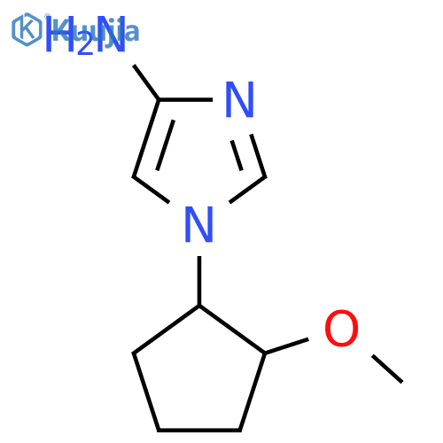 1-(2-methoxycyclopentyl)-1H-imidazol-4-amine structure