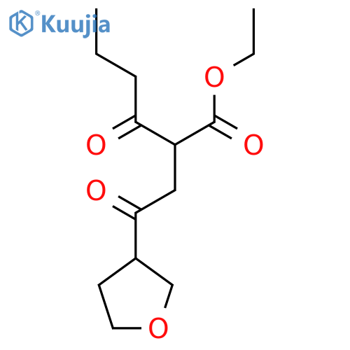 ethyl 3-oxo-2-2-oxo-2-(oxolan-3-yl)ethylhexanoate structure