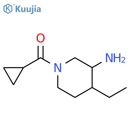 Methanone, (3-amino-4-ethyl-1-piperidinyl)cyclopropyl- structure