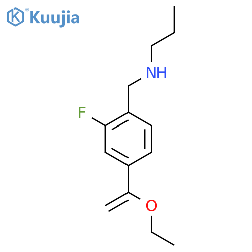 {[4-(1-Ethoxyethenyl)-2-fluorophenyl]methyl}(propyl)amine structure