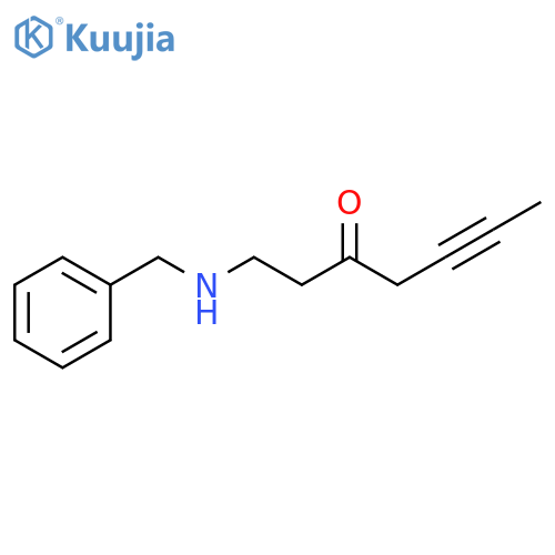 5-Heptyn-3-one, 1-[(phenylmethyl)amino]- structure