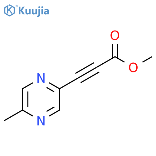 2-Propynoic acid, 3-(5-methyl-2-pyrazinyl)-, methyl ester structure