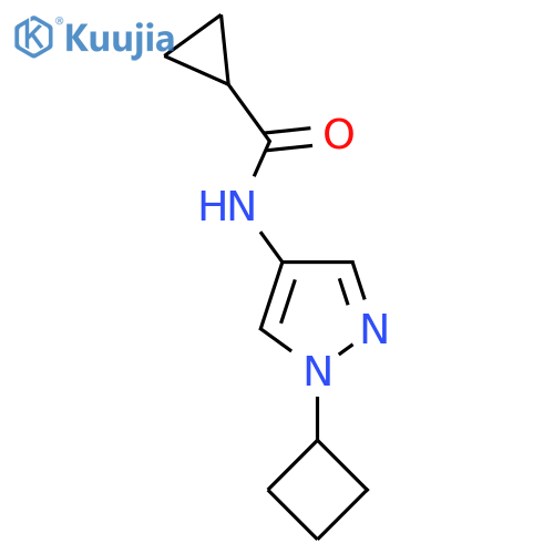 N-(1-cyclobutyl-1H-pyrazol-4-yl)cyclopropanecarboxamide structure