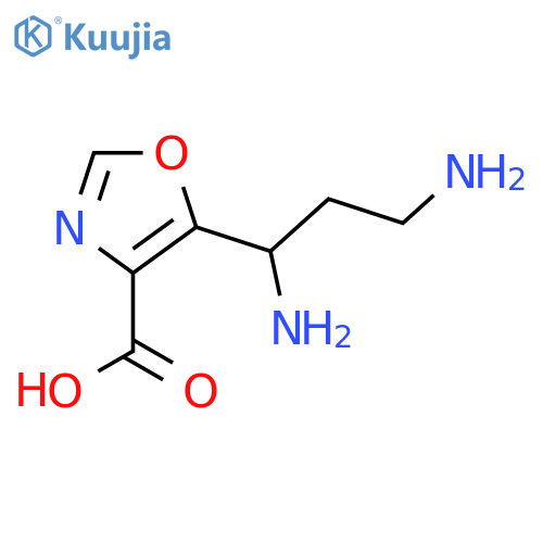 5-(1,3-Diaminopropyl)-1,3-oxazole-4-carboxylic acid structure