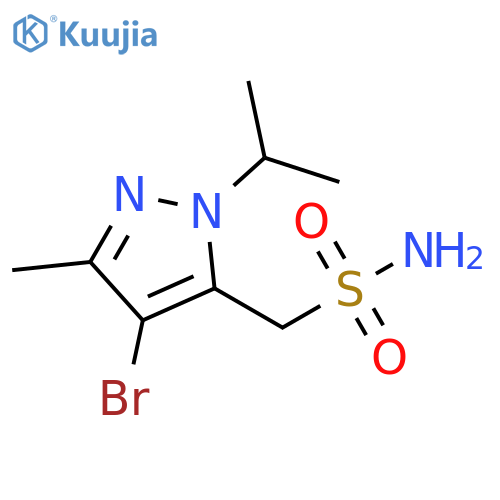 1H-Pyrazole-5-methanesulfonamide, 4-bromo-3-methyl-1-(1-methylethyl)- structure