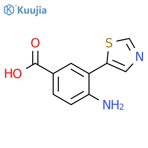 Benzoic acid, 4-amino-3-(5-thiazolyl)- structure