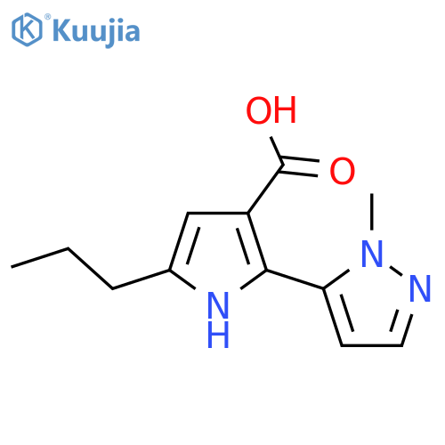 2-(1-methyl-1H-pyrazol-5-yl)-5-propyl-1H-pyrrole-3-carboxylic acid structure