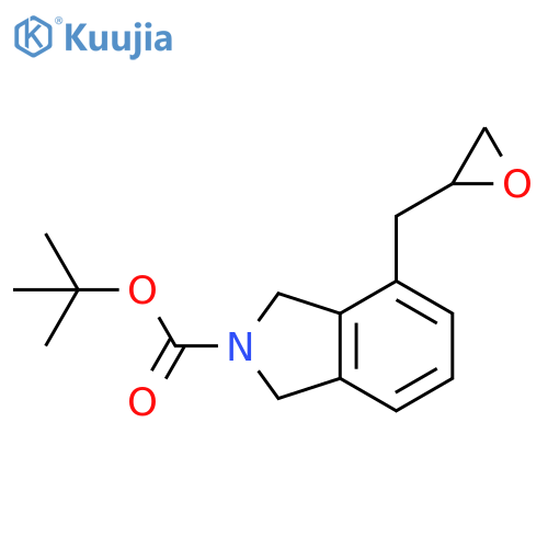 2H-Isoindole-2-carboxylic acid, 1,3-dihydro-4-(2-oxiranylmethyl)-, 1,1-dimethylethyl ester structure