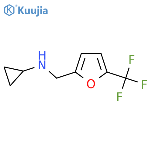 N-{[5-(trifluoromethyl)furan-2-yl]methyl}cyclopropanamine structure