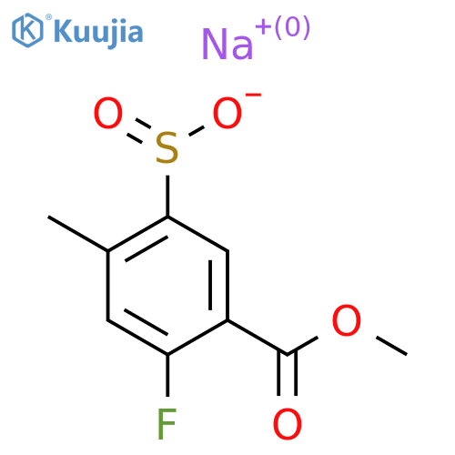 Sodium 4-fluoro-5-(methoxycarbonyl)-2-methylbenzene-1-sulfinate structure