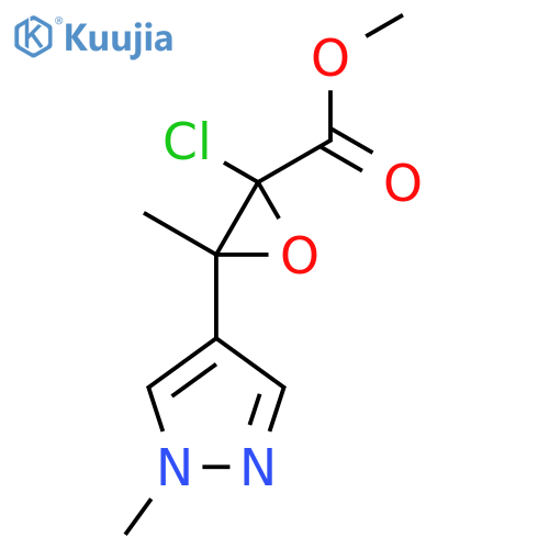 methyl 2-chloro-3-methyl-3-(1-methyl-1H-pyrazol-4-yl)oxirane-2-carboxylate structure