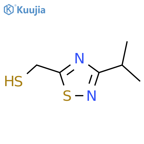 3-(propan-2-yl)-1,2,4-thiadiazol-5-ylmethanethiol structure