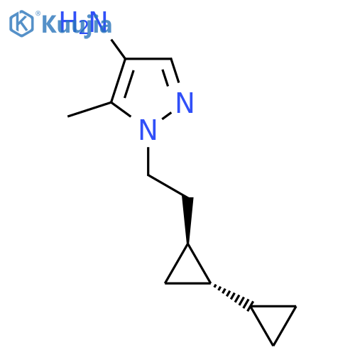 rac-1-{2-(1R,2R)-2-cyclopropylcyclopropylethyl}-5-methyl-1H-pyrazol-4-amine structure