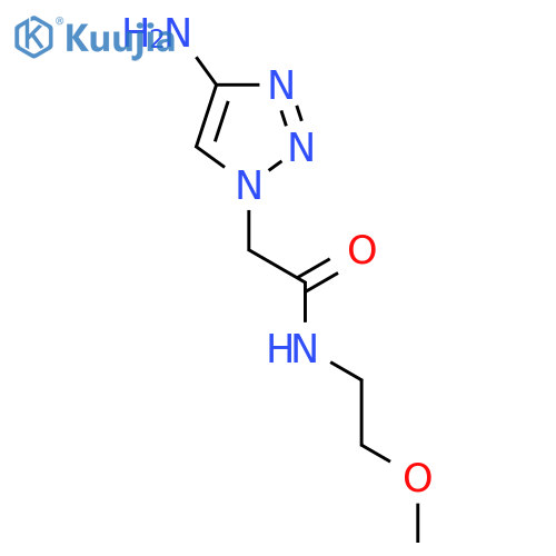 2-(4-amino-1H-1,2,3-triazol-1-yl)-N-(2-methoxyethyl)acetamide structure