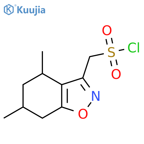 (4,6-dimethyl-4,5,6,7-tetrahydro-1,2-benzoxazol-3-yl)methanesulfonyl chloride structure