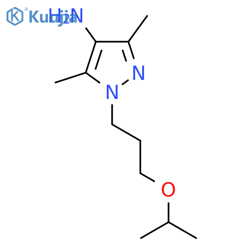 3,5-dimethyl-1-3-(propan-2-yloxy)propyl-1H-pyrazol-4-amine structure