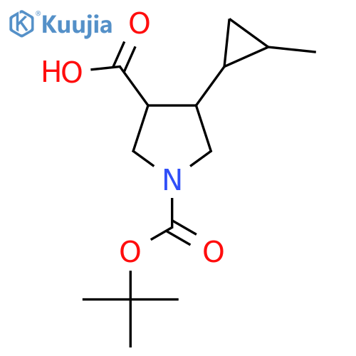 1-[(Tert-butoxy)carbonyl]-4-(2-methylcyclopropyl)pyrrolidine-3-carboxylic acid structure