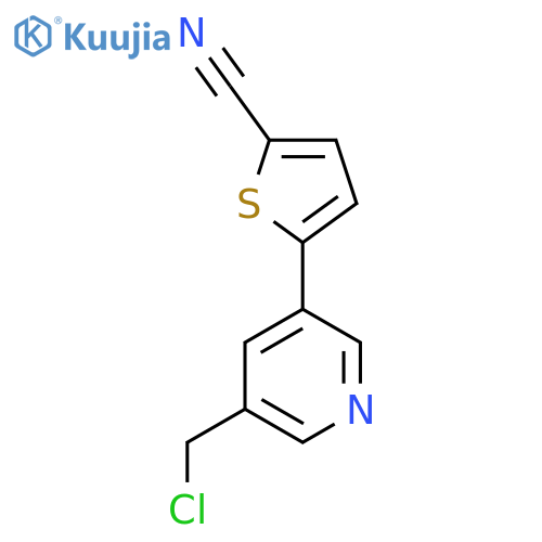 5-[5-(Chloromethyl)pyridin-3-yl]thiophene-2-carbonitrile structure