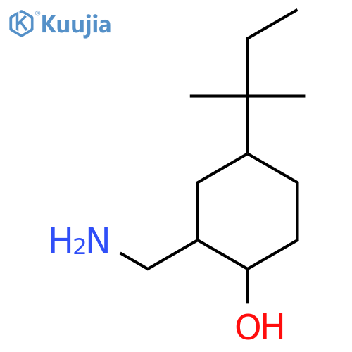 2-(Aminomethyl)-4-(2-methylbutan-2-yl)cyclohexan-1-ol structure