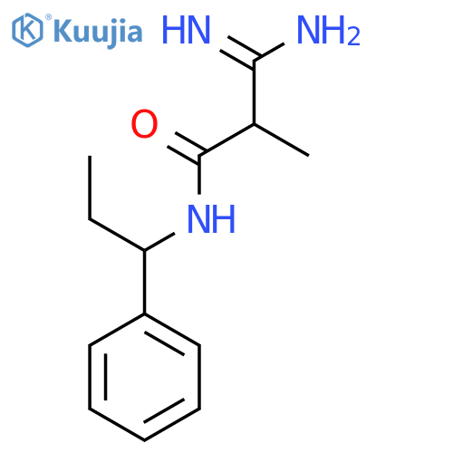 2-carbamimidoyl-2-methyl-N-(1-phenylpropyl)acetamide structure