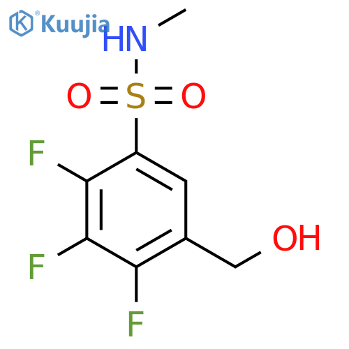 Benzenesulfonamide, 2,3,4-trifluoro-5-(hydroxymethyl)-N-methyl- structure