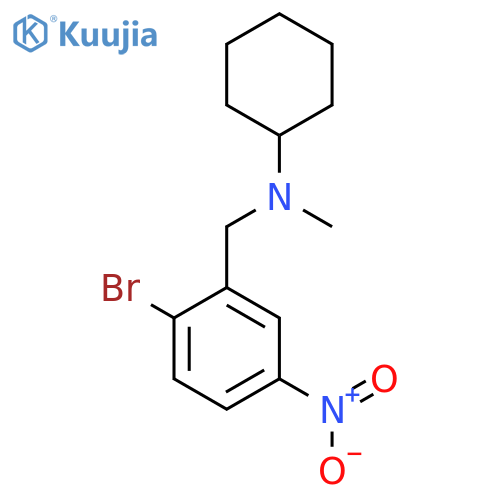 N-[(2-bromo-5-nitrophenyl)methyl]-N-methylcyclohexanamine structure