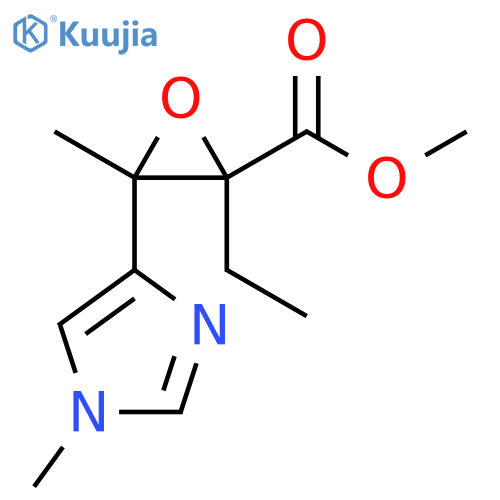 methyl 2-ethyl-3-methyl-3-(1-methyl-1H-imidazol-4-yl)oxirane-2-carboxylate structure